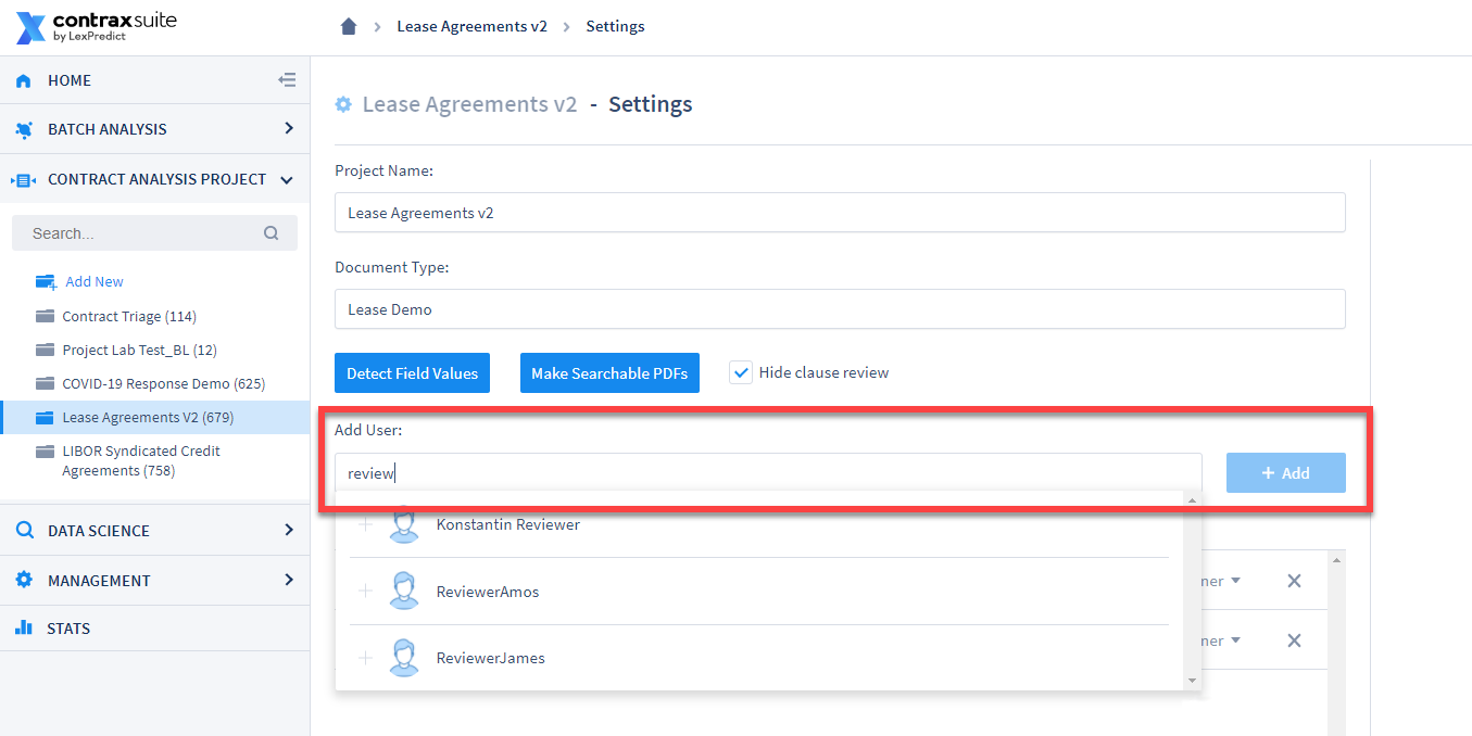 ChooseUserProject