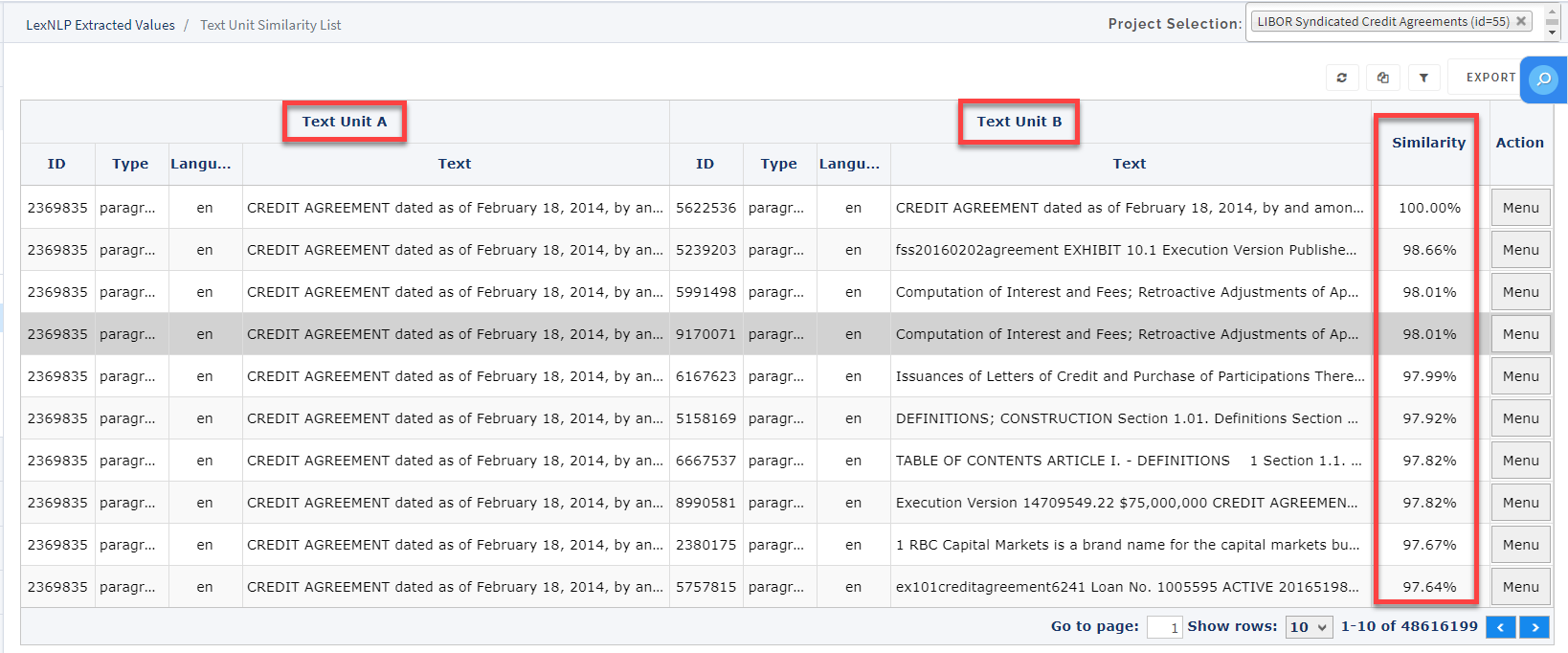 SimilarityGrid